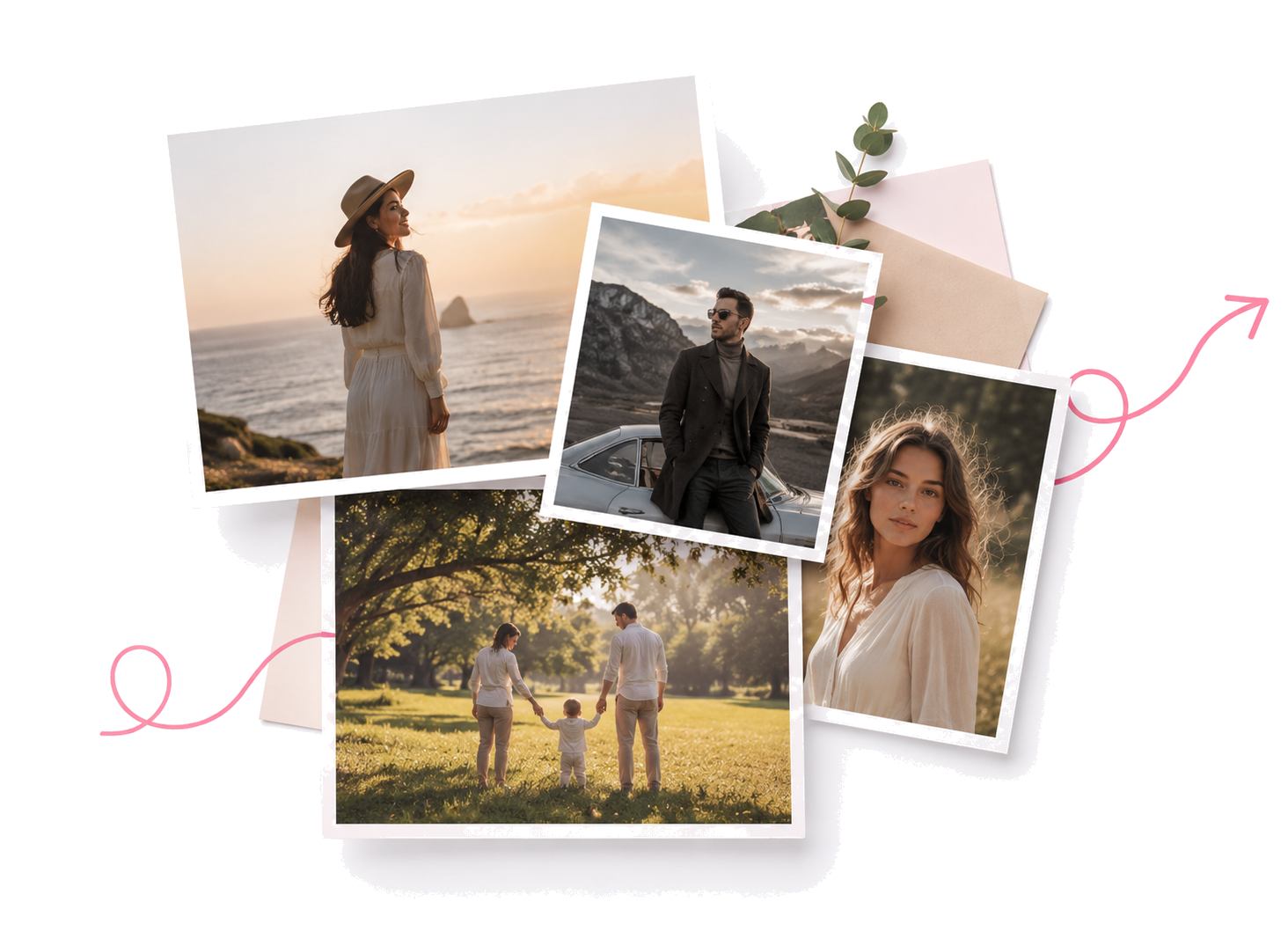 Premium photo collage for AI restoration