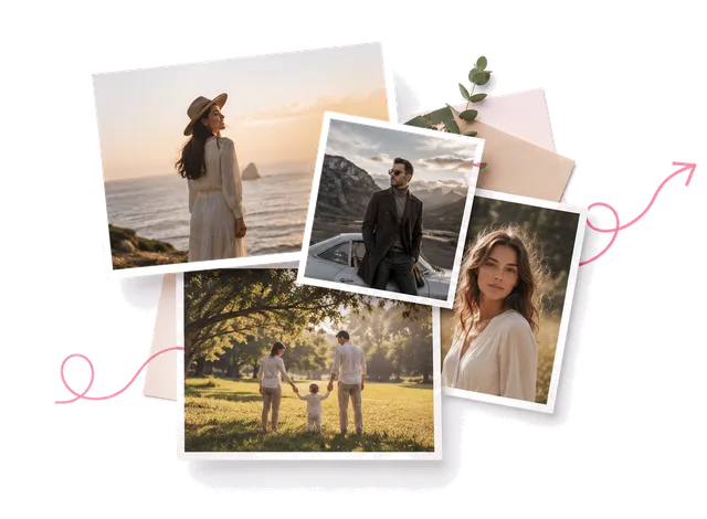 Collage fotográfico premium para restauración por IA