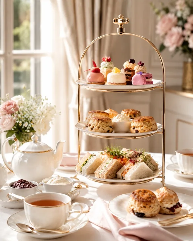 Bright afternoon tea product-style photo